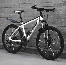Tbagem-Yjr Bike Tbagem-Yjr Ten-knife Wheel Hardtail Mountain Bikes, Dual Suspension Mountain Bicycle Unisex (Color : White, Size : 30 Speed)