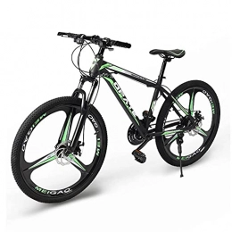 TBNB Mountain Bike TBNB 24 / 26inch Mountain Bike for Men Women, Adult Road Offroad City MTB Bicycles, Suspension Fork, 21-30 Speed, Dual Disc Brakes (Green 24inch / 30Speed)