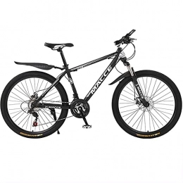 TBNB Mountain Bike TBNB Adult Outdoor Mountain Bikes, Men'S Road Bikes, Women'S Cruiser Bicycle, 21-30 Speeds, 26 / 24 Inches, Suspension Forks, Double Disc Brakes, MTB Bike (Black 24inch / 24Speed)