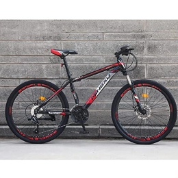 TBNB Mountain Bike TBNB Mountain Bike for Men / Women, 24 / 26inch Adult Outdoor Sports Road Bicycles, City Commuter Bikes, Disc Brakes and Suspension Forks (Red 24inch / 27Speed)