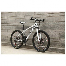 Tokyia Bike Tokyia Outdoor sports 26'' HighCarbon Steel Mountain Bike with 17'' Frame Dual DiscBrake 2130 Speeds, Multiple Colors bicycle (Color : White)