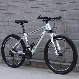TOPYL Bike TOPYL Folding Bike For Adults, Women, Men, MTB Bikes High Carbon Steel Dual Disc Brakes, Shock-absorbing Road Racing, Commuter City Bike White 26", 30 Speed
