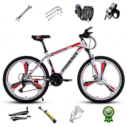 TRGCJGH Mountain Bike TRGCJGH Mountain Bike 26 Inch, 21 / 24 / 27speed High Carbon Steel Road Bikes 3 Cutter Wheels Bicycles Dual Disc Brakes, Mountain Bicycle, 26in-24speed