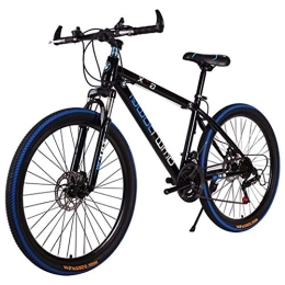TRGCJGH Mountain Bike 26 Inches All-Terrain City Bikes Hard Tail 27 Speed Student Outdoor Cycling Double Disc Brake Black/White Road Bicycle,Black