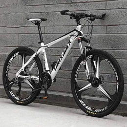TRGCJGH Mountain Bike TRGCJGH Mountain Bike 26 Inches, Variable Speed Carbon Steel Mountain Bike 21 / 24 / 27 / 30 Speed Bicycle Full Suspension MTB Riding, E-30speed