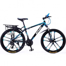 TXTC Mountain Bike TXTC 21 / 24 / 27 / 30 Speed Mountain Bike, High Carbon Steel Variable Speed 24 / 26in Wheel Bicycle Full Suspension MTB Bikes, City Bike For Mens / Womens (Color : C-24in, Size : 21 speed)