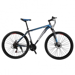 TYSYA Mountain Bike TYSYA 21-Speed Men's Mountain Bike Double Disc Brake 29 Inches All-Terrain City Bikes Adults Only Outdoor Cycling Hard Tail Front Suspension, Blue