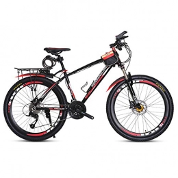 TYSYA Mountain Bike TYSYA 30-Speed Mountain Bike Lightweight Aluminum Alloy Frame 26 Inches Unisex Student All-Terrain City Bikes Easy Outdoor Cycling Lockable Front Fork Double Disc Brake, Red
