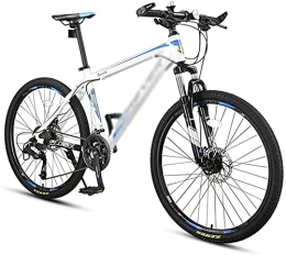 UYHF Mountain Bike UYHF 26 Inch Wheels Mountain Bike 24 Speed Dual Suspension MTB With Shock-Absorbing Front Fork for A Path, Trail & Mountains White-27 Inch