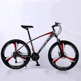 VANYA Mountain Bike VANYA Mountain Bike 24 / 26 Inch 24 Speed Shock Absorption Front Fork Double Disc Brakes Unisex Commuting Bicycle, Red, 24inches
