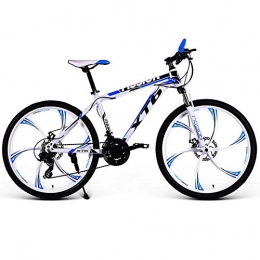 VANYA Bike VANYA Suspension Mountain Bike 24 / 26 Inches 21 Speeds Off-Road Bicycle Variable Speed Disc Brake Commuter Cycling, whiteblue, 26inches