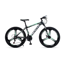 VIIPOO Bike VIIPOO 24 / 27" Men Mountain Bike, Lightweight Aluminum Frame, Front Suspension Daul Disc Brakes 21 / 24 / 27 Speed Bicycles for Mens Bikes Mountain for Adults, Green-26‘’ / 24 Speed