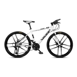 VIIPOO Mountain Bike VIIPOO Mountain Bike Thickened carbon steel pipe wall Full Suspension Mountain Bike 24 / 26 Inch Unisex Adult Bike Dual disc brakes Mountain Bicycle, Multiple Colours, B-6 Spoke-27 Speed