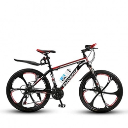 W&TT Bike W&TT Lightweight Flying 21 speeds Mountain Bikes Dual Disc Brakes Off-road Shock Absorber Bicycle 26 Inch with High Carbon Hard Tail Frame, Black, C