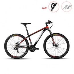 W&TT Bike W&TT Mountain Bike SHIMANO M310-24 Speeds Hydraulic Disc Brake Off-road Bike 26" / 27.5" Adults Aluminum Alloy Bicycles with Suspension Fork and Shock Absorber, Red, 27.5"*17