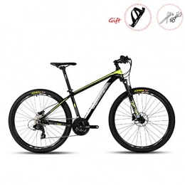 W&TT Bike W&TT Mountain Bike SHIMANO M310-24 Speeds Hydraulic Disc Brake Off-road Bike 26" / 27.5" Adults Aluminum Alloy Bicycles with Suspension Fork and Shock Absorber, Yellow, 27.5"*15.5