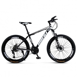 WANYE Bike WANYE 26 Inch Mountain Bike for Adult and Youth, 21 / 24 / 27 / 30 Speed Lightweight Mountain Bikes Dual Disc Brakes Suspension Fork, Multiple Colors black-30speed