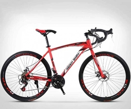 WDXN 26 Inch Men's Mountain Bikes,High-carbon Steel Hardtail Mountain Bike,Mountain Bicycle with Front Suspension Adjustable Seat,24 Speed,Balck Red