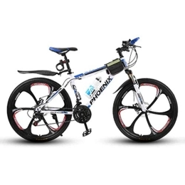 WEHOLY Mountain Bike WEHOLY Bicycle Mens' Mountain Bike, 17" Inch Steel Frame, 27 Speed Fully Adjustable Shock Unit Front Suspension Forks, Blue, 27speed