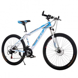WGYDREAM Mountain Bike, 24" 26" Mountain Bicycles with Dual Disc Brake Front Suspension 24 speeds Ravine Bike, Carbon Steel Frame (Color : White, Size : 24 inch)