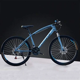 WGYDREAM Mountain Bike WGYDREAM Mountain Bike, 24 Inch Mountain Bicycles Bike Mens Womens Carbon Steel Ravine Bike 21 / 24 / 27 Speeds Front Suspension Dual Disc Brake (Color : Blue, Size : 24 Speed)