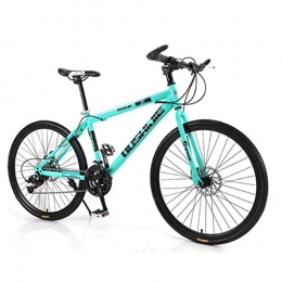 WGYDREAM Mountain Bike WGYDREAM Mountain Bike, Mens Womens Mountain Bicycles 26" Ravine Bike Front Suspension Dual Disc Brake 21 / 24 / 27 speeds Carbon Steel Frame (Color : Green, Size : 24 Speed)