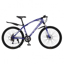 WGYDREAM Mountain Bike WGYDREAM Mountain Bike, Mountain Bicycles 26 inch Wheel Ravine Bike Double Disc Brake and Front Fork Carbon Steel Frame 21 / 24 / 27 Speed (Color : Blue, Size : 21-speed)