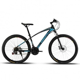 WGYDREAM Mountain Bike WGYDREAM Mountain Bike, Womens Mens Ravine Bike 24 Inch Carbon Steel Front Suspension Mountain Bicycles 21 / 24 / 27 Speeds Dual Disc Brake (Color : Blue, Size : 27 Speed)