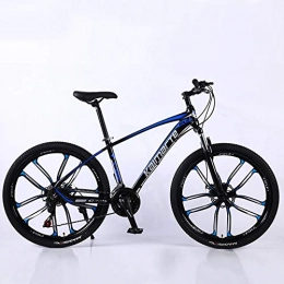WJH Mountain Bike WJH 24 Inch Mountain Bike for Adults, Double Disc Brake City Road Bicycle 21 Speed Mens MTB (Color : Black Blue), Blue, 26 inch 24 speed
