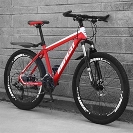 WJSW Mountain Bike WJSW Hardtail Mountain Bikes For Adults Mens, Commuter City Hardtail Mountain Bicycle (Color : Red, Size : 24 Speed)