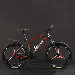 WLWLEO Mountain Bike WLWLEO Mountain Bike for Mens Ladies 24 Inch Hard Tail Mountain Bikes High Carbon Steel Frame Double Disc Brake All Terrain MTB for Commuting Travel, A, 24" 30 speed