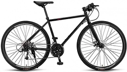 WQFJHKJDS Mountain Bike WQFJHKJDS Unisex 700C Mountain Bike, 27-Speed City Mountain Bike for Adults and Teenagers, Carbon Steel Suspension Fork Mountain Bike (Color : Black)