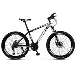 WSGYX Mountain Bike WSGYX Mountain Bike 26 Inches, 24 / 27 / 30 Speed Dual Disc Brakes, Adjustable Shock Absorption And Variable Speed Mountain Bike One-wheeled Bicycle (Color : Black, Size : 27speed)