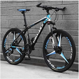 WSJYP Mountain Bike WSJYP 26 Inch Mountain Bike, Variable Speed Carbon Steel 21 / 24 / 27 / 30 Speed Bicycle Full Suspension MTB, Riding Comfortable Durable Bike, 24 speed-D
