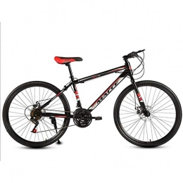 WXX Mountain Bike WXX 24Inch High-Carbon Steel Mountain Bikes Fat Tire Hardtail Urban Track Male And Female Bicycles with Front Suspension Adjustable Seat, black red, 27 speed