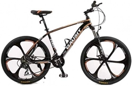 Wyyggnb Mountain Bike Wyyggnb Mountain Bike, Folding Bike Unisex Mountain Bike 24 / 27 / 30 Speeds 26Inch 6-Spoke Wheels Aluminum Frame Bicycle With Disc Brakes And Suspension Fork (Color : Yellow, Size : 30 Speed)