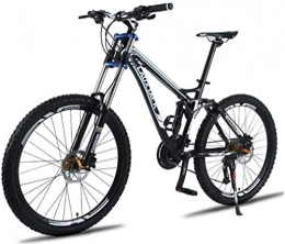 Wyyggnb Bike Wyyggnb Mountain Bike, Mountain Bike, Folding Bike Unisex Mountain Bike, 26 Inch Aluminum Alloy Frame, 24 / 27 Speed Dual Suspension MTB Bike With Double Disc Brake (Color : Black, Size : 24 Speed)