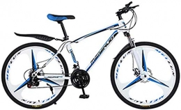 XBSLJ Bike XBSLJ Mountain Bikes, Outroad Mountain Bike 21 Speed 26 inch Double Disc Brake Bicycles Full Suspension MTB Cycling Exercise Hardtail Sports Outdoors-Blue white