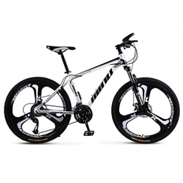 XER Bike XER Mens' Mountain Bike, High-carbon Steel 30 Speed Steel Frame 24 Inches 3-Spoke Wheels, Fully Adjustable Front Suspension Forks, White, 27speed