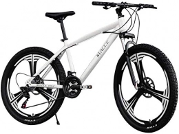 xiaoxiao666 Mountain Bike xiaoxiao666 Carbon-rich steel Strong 26 inch mountain bike fully suitable from 150 cm-185cm disc brake front and rear full suspension boys-men bike with front and rear fender-White
