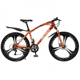 XNEQ Bike XNEQ Adult Shock-Absorbing Mountain Bike, 26-Inch 21 / 24 / 27-Speed Disc Brake Student Bicycle, One-Wheel Riding Is More Stable, Orange, 21