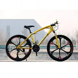 XNEQ Mountain Bike XNEQ Mountain Bike for Men And Women, 26-Inch 7 / 21 / 24 / 27 Speed, One Wheel, Double Disc Brake Shock Absorption, Student Bicycle, Gold, 21