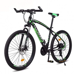 Xue 24" Mountain Bicycle with Suspension Fork 24-Speed Mountain Bike with Disc Brake, Lightweight Aluminum Frame,Green,27.5inch