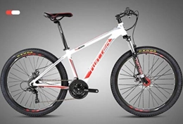 XZM 26 inch 21 Speed Mountain Bike Double Disc Brakes MTB Bike Bicycle,white red,26x17 Inch