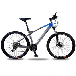 YBB-YB Mountain Bike YBB-YB YankimX Outdoor sports Hard tail mountain bike, carbon fiber bicycle 26 inch 30 speed shift hard tail double oil disc disc brake adult offroad outdoor riding trip (Color : Blue)