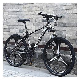 YCHBOS Bike YCHBOS Men Women 26 Adult Mountain Bike, Mountain Bicycle with Front Suspension and Adjustable Seat, Mountain Bicycle, 27 Speed, Alloy FrameBlack white