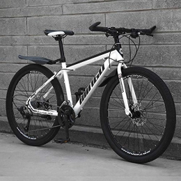 YeeWrr Bike YeeWrr Lightweight Hybrid Bike 24 inch Mountain off-road Bike, 21 Gears for Speed Regulation, Easy to Ride, 0 Carbon Emissions, Healthy Travel-standard_version-White_black_27-gear_derailleur
