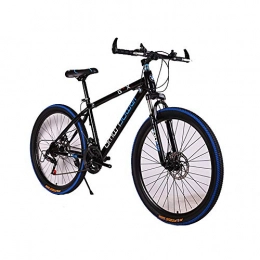 YGRSJ Bike YGRSJ 26'' Mountain bike, 24 speed mountain bike double disc brake 17" aluminum frame with disc brakes white / black, Black