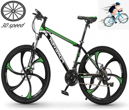 YGWLWL Bike YGWLWL 26 Inch Men's Mountain Bikes, High-Carbon Steel 30-Speed Variable-Speed Bicycle, Mountain Bicycle with Front Suspension Adjustable Seat, Very Suitable for Outdoor Riding, Green