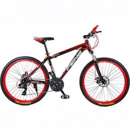 YHDP Bike YHDP Mountain Biking, High Carbon Steel 24 Inches Variable Speed Full Suspension MTB, Double Disc Brake With Front Suspension Adult Bikes 24-Speed Red C 24inch